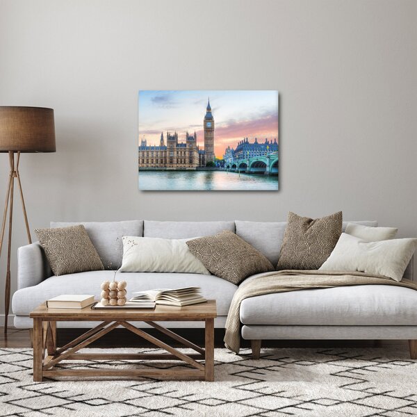 Obraz - Londýn v pastelových farbách (70x50 cm)