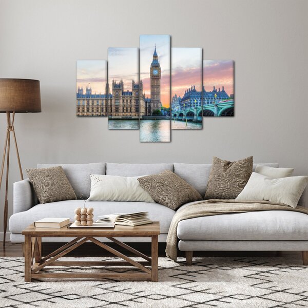 Obraz - Londýn v pastelových farbách (150x105 cm)