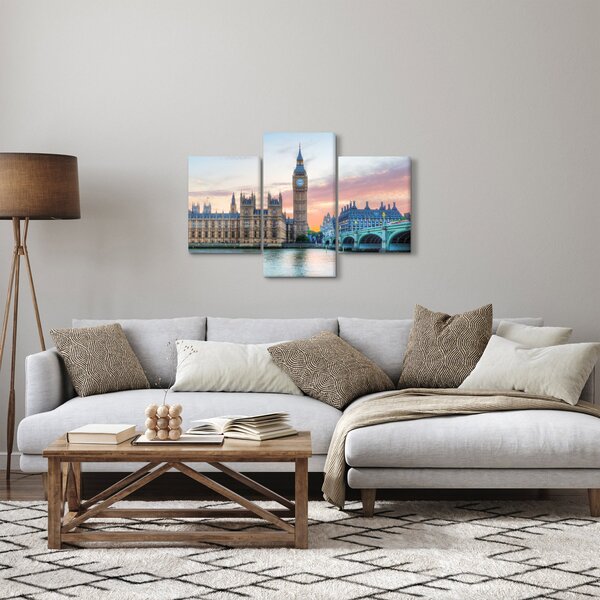 Obraz - Londýn v pastelových farbách (90x60 cm)