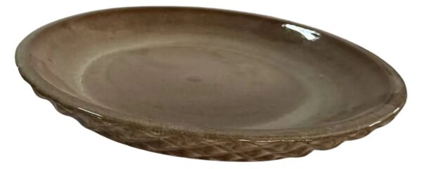 Podmiska pod kvetináč – Brúsený bronz so vzorom 17 cm