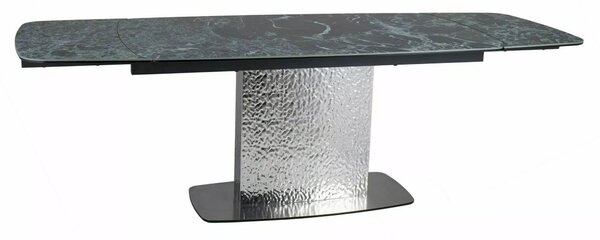 Signal MONCLER CERAMIC stôl jedálenský 160(240)X90, MORSKI VERDE ALPI/čierny