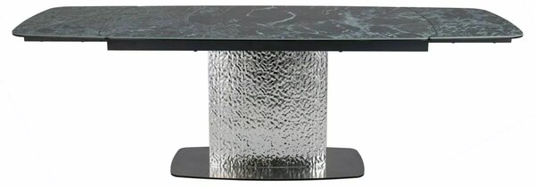 Signal MONCLER CERAMIC stôl jedálenský 160(240)X90, MORSKI VERDE ALPI/čierny
