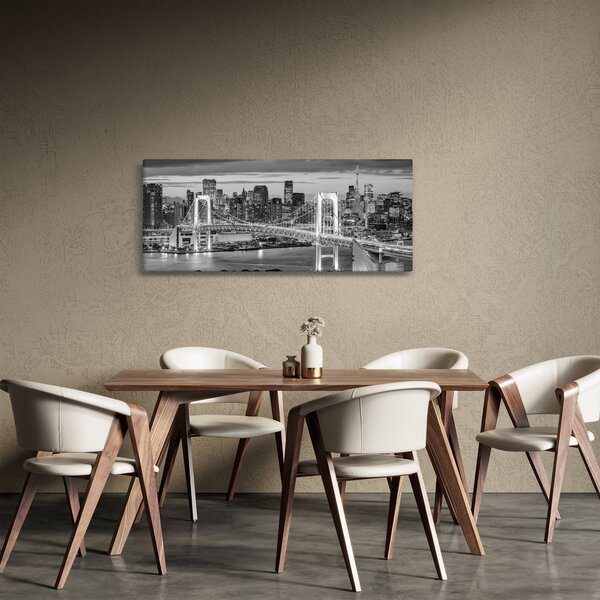 Obraz - Čiernobiele veľkomesto (120x50 cm)