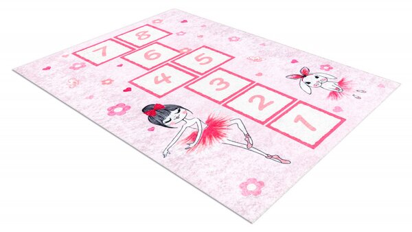 Dywany Łuszczów, Detský kusový koberec Junior 51828.802 Ballerina pink, 80x150, ružová, detská izba