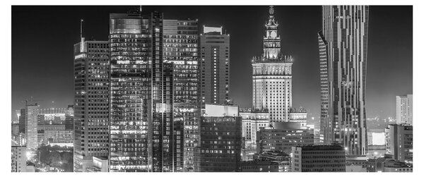Obraz - Čiernobiely New York (120x50 cm)