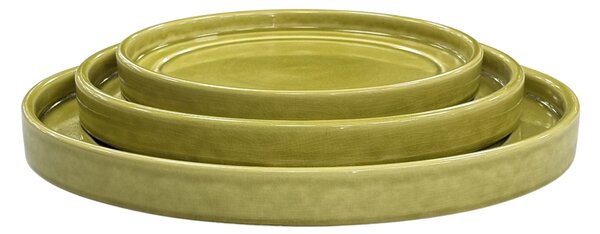 Podmiska pod kvetináč - Žltá 29 cm