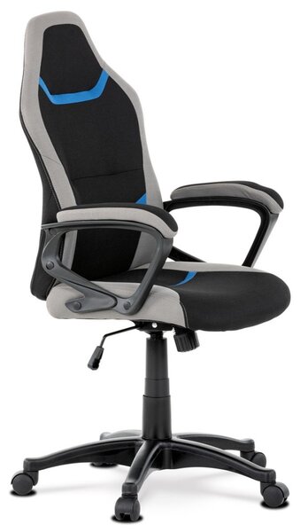 Autronic KANCELÁRSKA A HERNÁ STOLIČKA s decentným modrým detailom - 60 x 105-115 x 60 cm