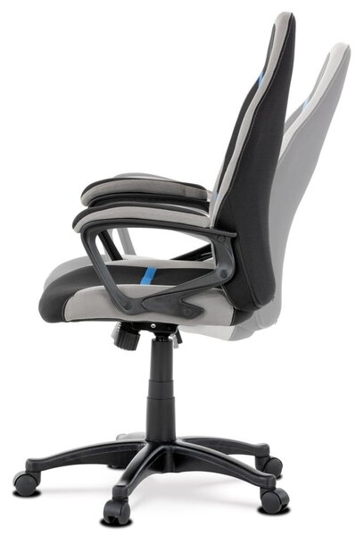 Autronic KANCELÁRSKA A HERNÁ STOLIČKA s decentným modrým detailom - 60 x 105-115 x 60 cm
