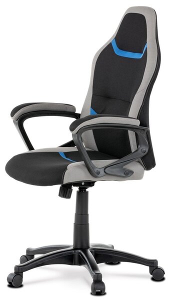 Autronic KANCELÁRSKA A HERNÁ STOLIČKA s decentným modrým detailom - 60 x 105-115 x 60 cm