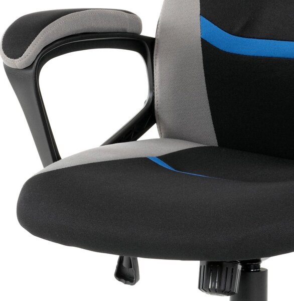 Autronic KANCELÁRSKA A HERNÁ STOLIČKA s decentným modrým detailom - 60 x 105-115 x 60 cm