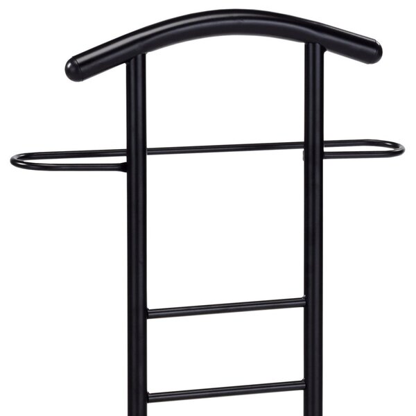 Autronic NEMÝ SLUHA - vešiak z MDF a kovu s integrovaným sedákom - 119 cm - čierny