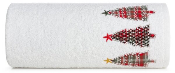 Bavlnený vianočný uterák biely so stromčekmi Šírka: 50 cm | Dĺžka: 90 cm