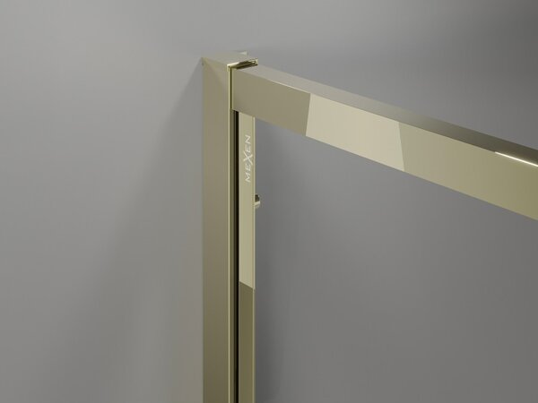Mexen Exo-R päťhranná sprchová kabína 90 x 90 cm, transparentná, zlatá - 812-090-090-50-00