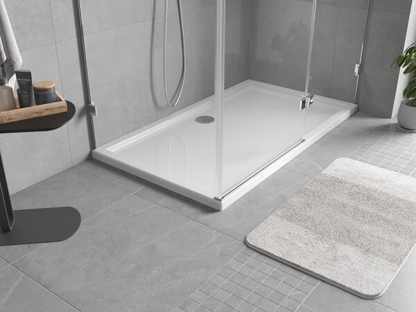 Mexen Flow štvorcový sprchovací kút slim 160 x 100 cm, biely lesk - 46R101016