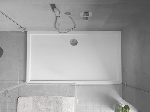 Mexen Flow štvorcový sprchovací kút slim 160 x 100 cm, biely lesk - 46R101016