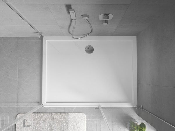 Mexen Flow obdĺžniková sprchová vanička slim 95 x 70 cm, biely lesk - 46R107095