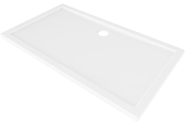 Mexen Flow štvorcový sprchovací kút slim 160 x 100 cm, biely lesk - 46R101016