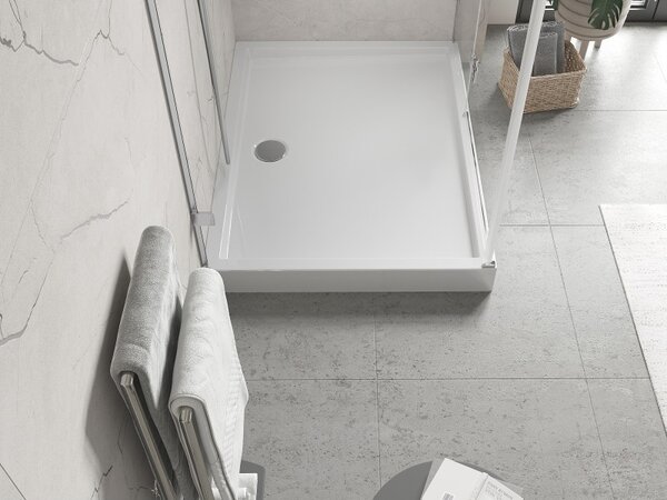 Mexen Flow+ obdĺžniková sprchová vanička 90 x 70 cm, biely lesk - 46R107090H