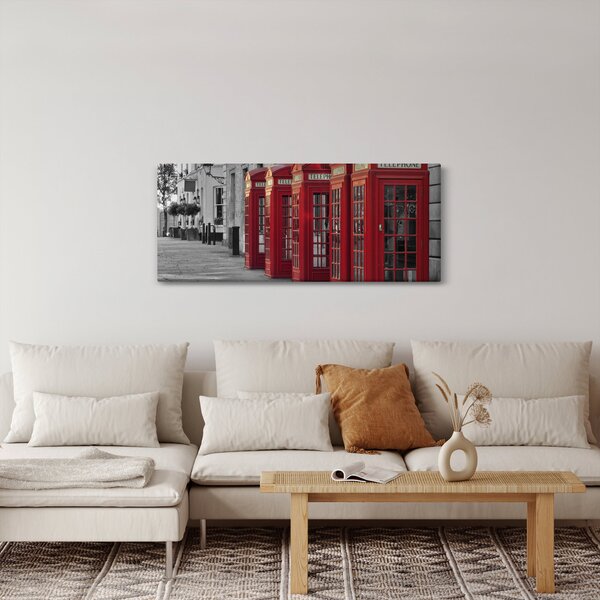 Obraz - Londýnske telefónne búdky (120x50 cm)