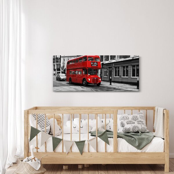 Obraz -Londýn s autobusom (120x50 cm)