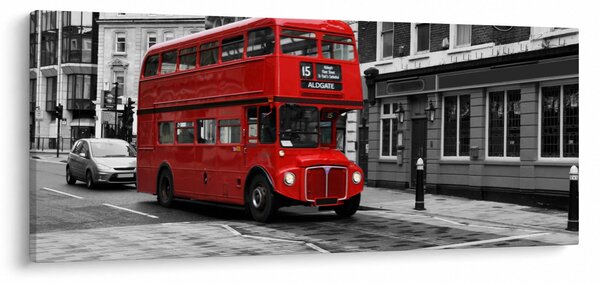 Obraz -Londýn s autobusom (120x50 cm)