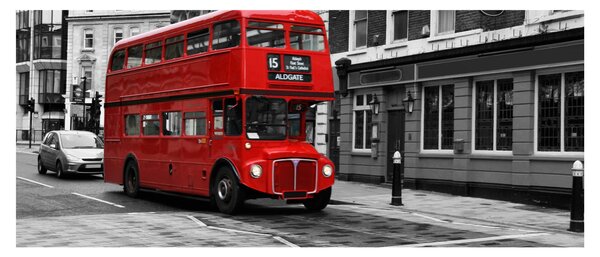 Obraz -Londýn s autobusom (120x50 cm)