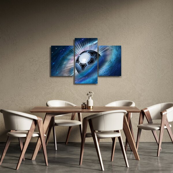 Obraz - Futbalová lopta vo vesmíre (90x60 cm)