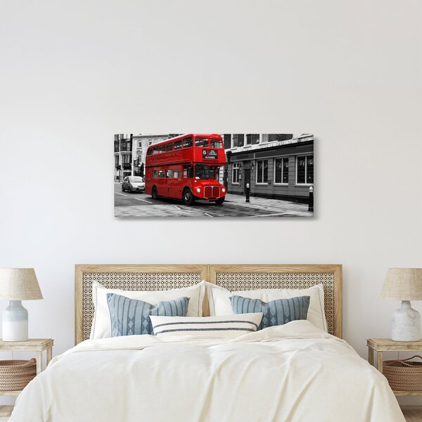Obraz -Londýn s autobusom (120x50 cm)