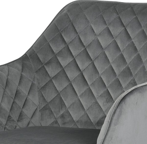 Autronic Otočná JEDÁLENSKÁ A KONFERENČNÁ STOLIČKA - šedá - 57 x 84 x 61 cm