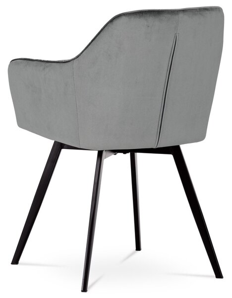 Autronic Otočná JEDÁLENSKÁ A KONFERENČNÁ STOLIČKA - šedá - 57 x 84 x 61 cm