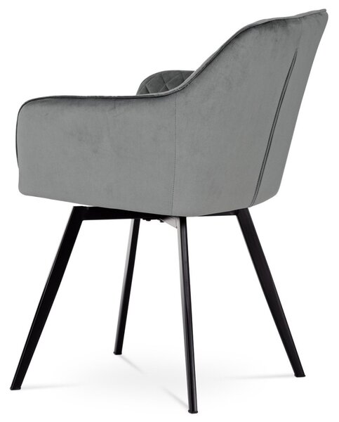 Autronic Otočná JEDÁLENSKÁ A KONFERENČNÁ STOLIČKA - šedá - 57 x 84 x 61 cm
