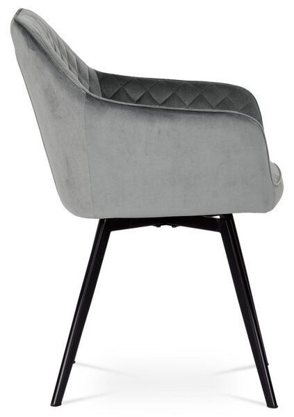 Autronic Otočná JEDÁLENSKÁ A KONFERENČNÁ STOLIČKA - šedá - 57 x 84 x 61 cm