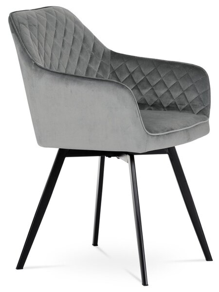 Autronic Otočná JEDÁLENSKÁ A KONFERENČNÁ STOLIČKA - šedá - 57 x 84 x 61 cm