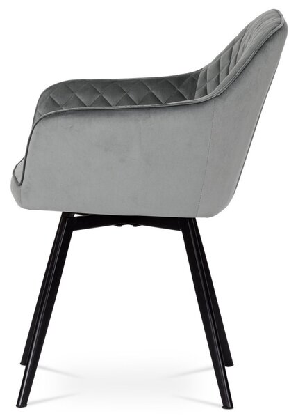 Autronic Otočná JEDÁLENSKÁ A KONFERENČNÁ STOLIČKA - šedá - 57 x 84 x 61 cm