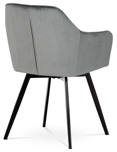 Autronic Otočná JEDÁLENSKÁ A KONFERENČNÁ STOLIČKA - šedá - 57 x 84 x 61 cm