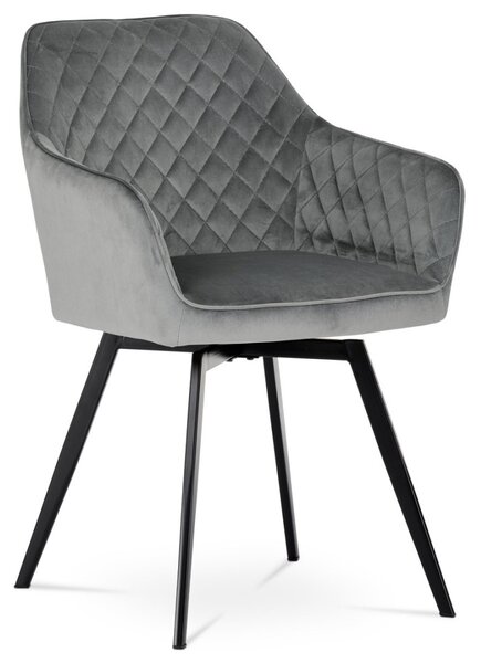 Autronic Otočná JEDÁLENSKÁ A KONFERENČNÁ STOLIČKA - šedá - 57 x 84 x 61 cm