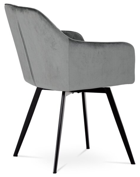 Autronic Otočná JEDÁLENSKÁ A KONFERENČNÁ STOLIČKA - šedá - 57 x 84 x 61 cm