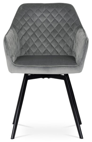 Autronic Otočná JEDÁLENSKÁ A KONFERENČNÁ STOLIČKA - šedá - 57 x 84 x 61 cm