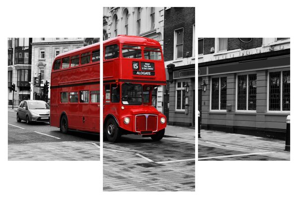 Obraz -Londýn s autobusom (90x60 cm)