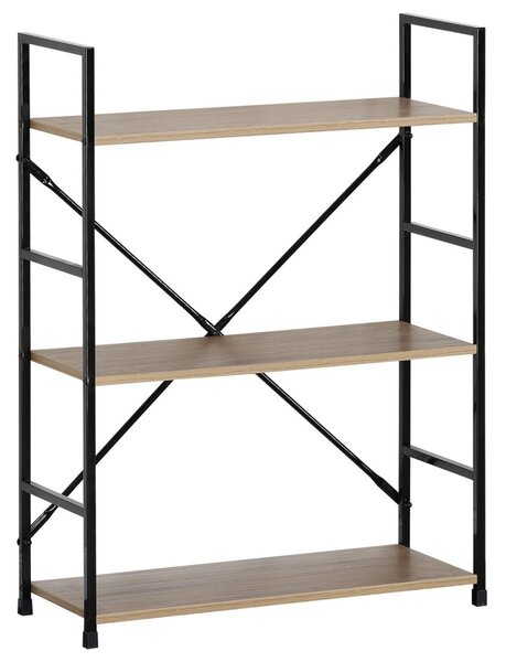 Autronic REGÁL - 3-policový, odľahčený - v dekore dub - šírka 58,5 cm
