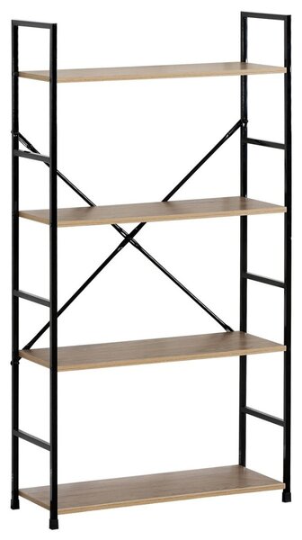 Autronic REGÁL - 4-policový, odľahčený - v dekore dub - šírka 58,5 cm