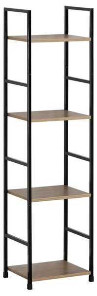 Autronic REGÁL - 4-policový, odľahčený - v dekore dub - šírka 29,2 cm