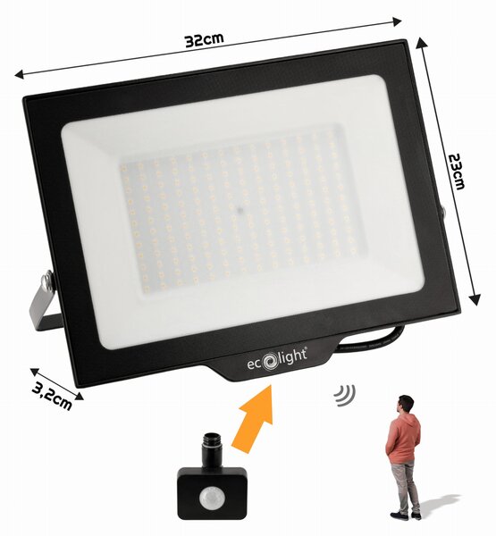 ECOLIGHT LED reflektor 150W 2v1 - studená biela