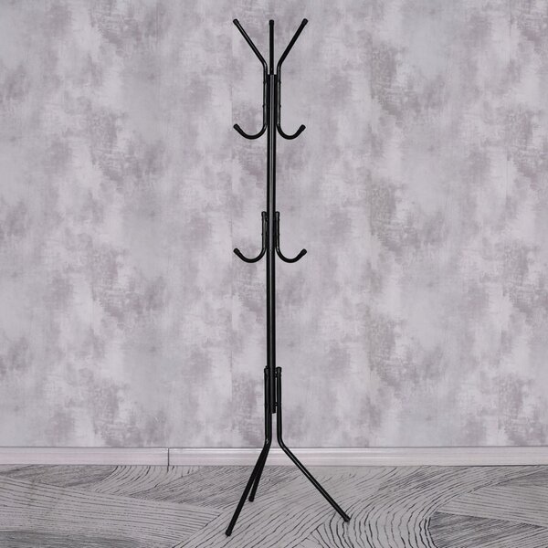 Autronic VEŠIAK - stojanový kovový čierny - výška 170,5 cm