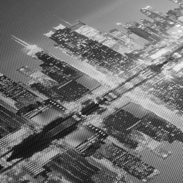 Obrázok - New York a fialový mrakodrap (120x50 cm)