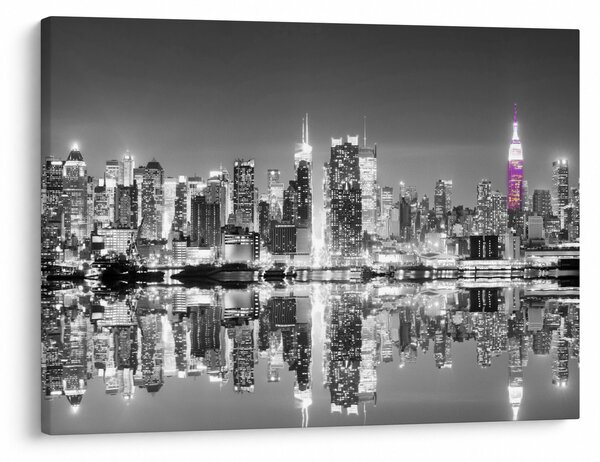 Obrázok - New York a fialový mrakodrap (70x50 cm)