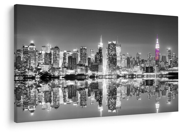 Obrázok - New York a fialový mrakodrap (90x60 cm)