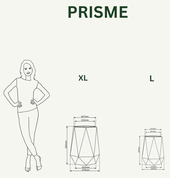 Betónový kvetináč PRISME - Tmavošedá XL (47 x 50 cm)
