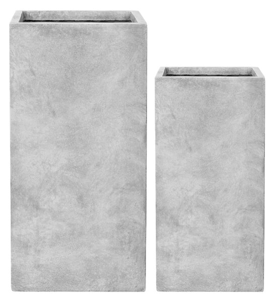 Betonový kvetináč Kubix (35 x 35 x 70 cm) - Svetlosivá XXL (35 x 35 x 70 cm)