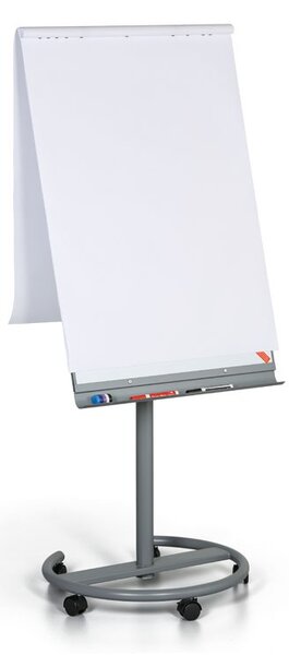 Mobilný flipchart tabuľa ROUND BW, magnetický